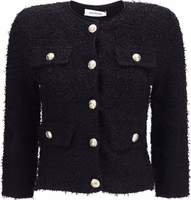 Black Viscose Shell Jacket 1