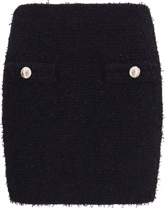 Black Viscose Mini Skirt