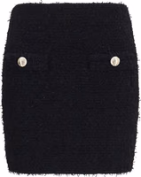 Black Viscose Mini Skirt 1