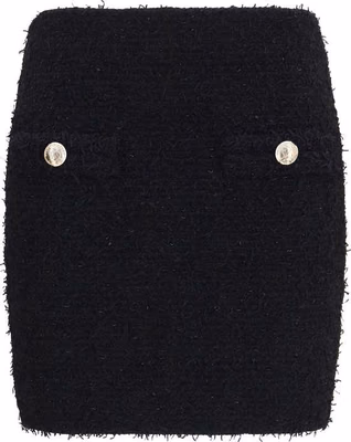 Black Viscose Mini Skirt