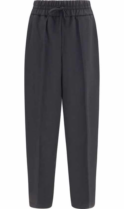 Black Wool Oves Aries Casual Pants