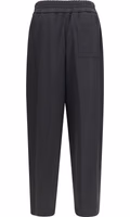 Black Wool Oves Aries Casual Pants 2