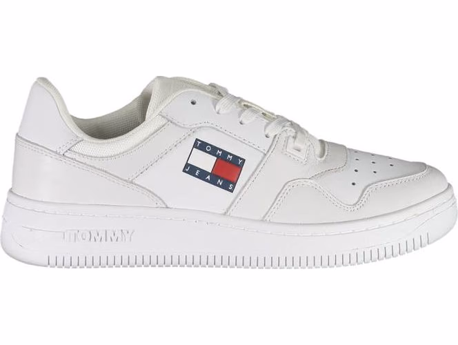 White Polyester Women's Sneaker