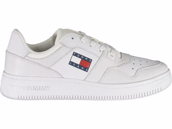 White Polyester Women's Sneaker