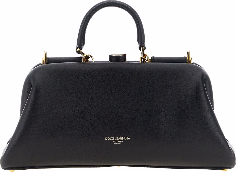 Black Lamb Leather Handbag