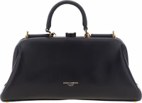 Black Lamb Leather Handbag 1