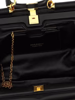Black Lamb Leather Handbag 4