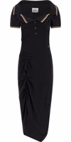 Black Cotton Midi Dress 1