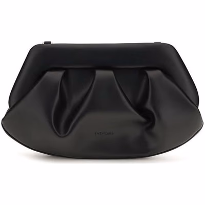 Black Recycled Leather Shoulder Bag