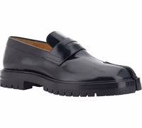 Black Calf Leather Bos Taurus Slip-On Loafers 2