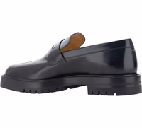 Black Calf Leather Bos Taurus Slip-On Loafers 3