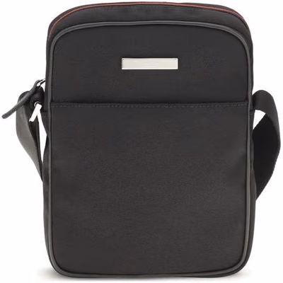 Black Fabric Shoulder Bag