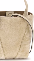 Beige Calf Leather Bos Taurus Shoulder Bag 4
