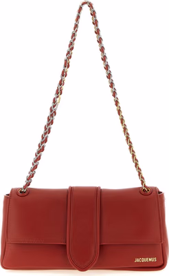 Red Lamb Leather Shoulder Bag