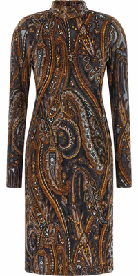 Multicolor Viscose Short Dress