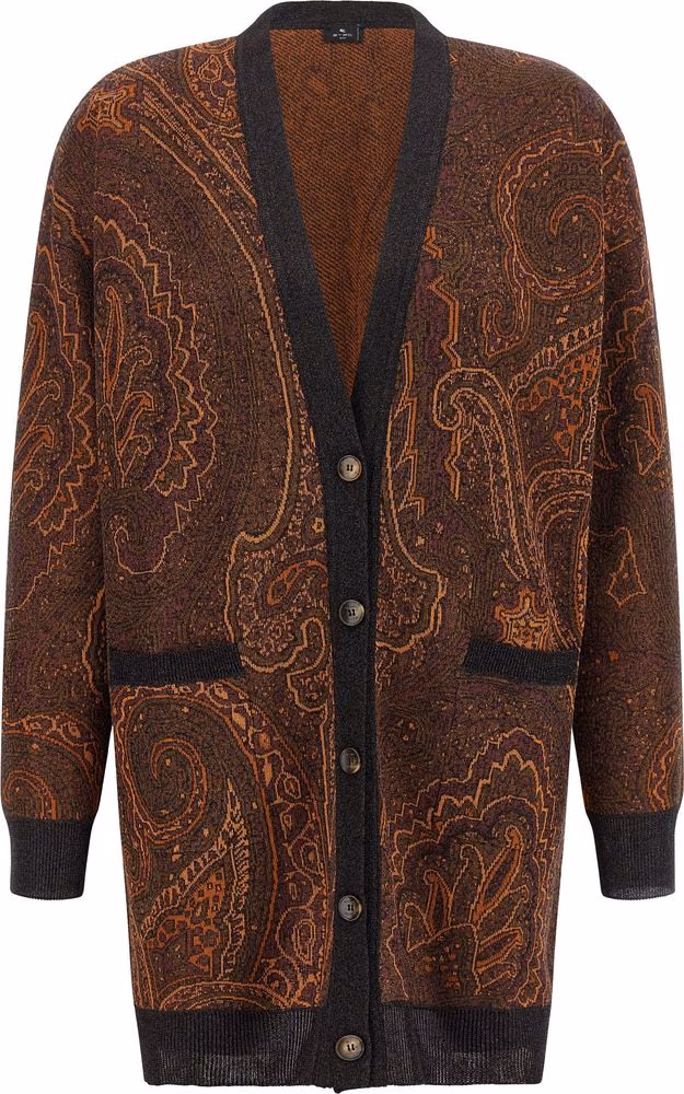 Brown Viscose Cardigan