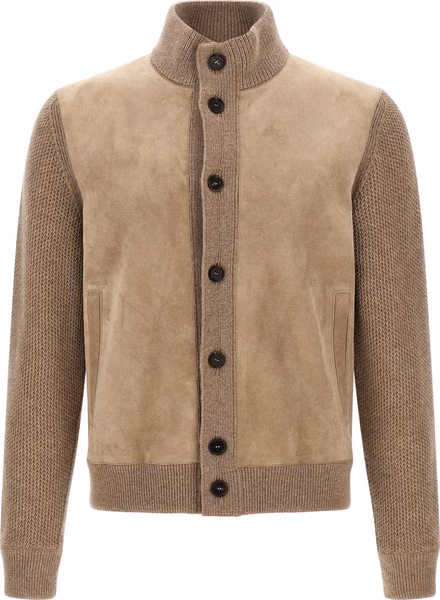 Beige Cashmere Cardigan