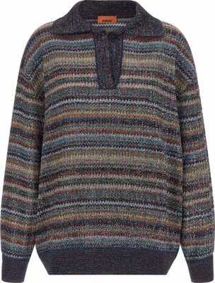 Multicolor Viscose Polo Shirt