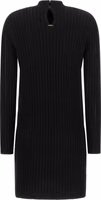 Black Viscose Short Dress 2