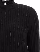 Black Viscose Short Dress 3