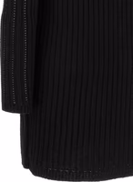 Black Viscose Short Dress 4