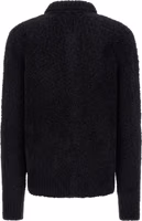 Black Alpaca Leather Cardigan 2