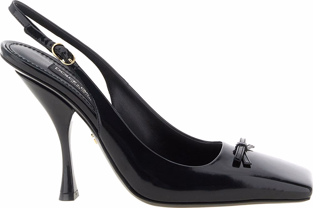 Black Calfskin High Heel Pumps