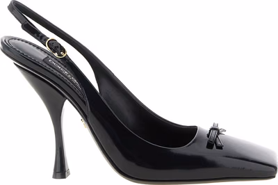 Black Calfskin High Heel Pumps