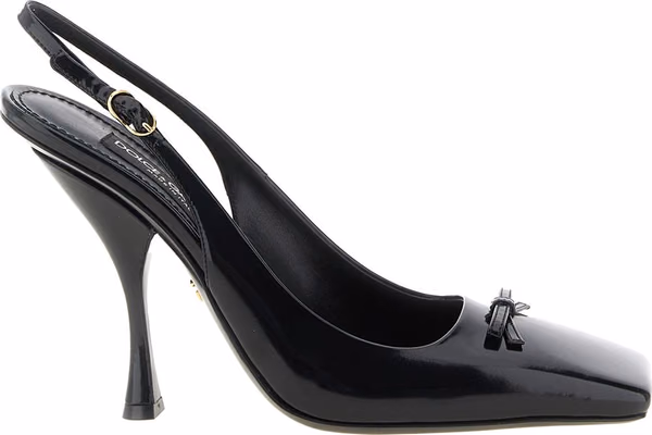 Black Calfskin High Heel Pumps