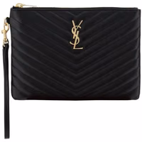 Black Calf Leather Bos Taurus Clutch Bag 1