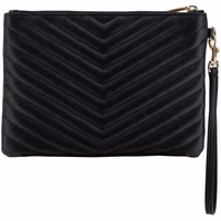 Black Calf Leather Bos Taurus Clutch Bag 2