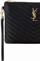 Black Calf Leather Bos Taurus Clutch Bag 3