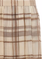 Beige Silk Midi Skirt 3