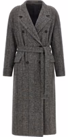 Gray Alpaca Leather Coat 1
