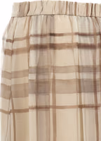 Beige Silk Midi Skirt 4