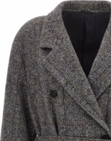 Gray Alpaca Leather Coat 3
