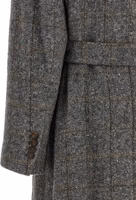 Gray Alpaca Leather Coat 4