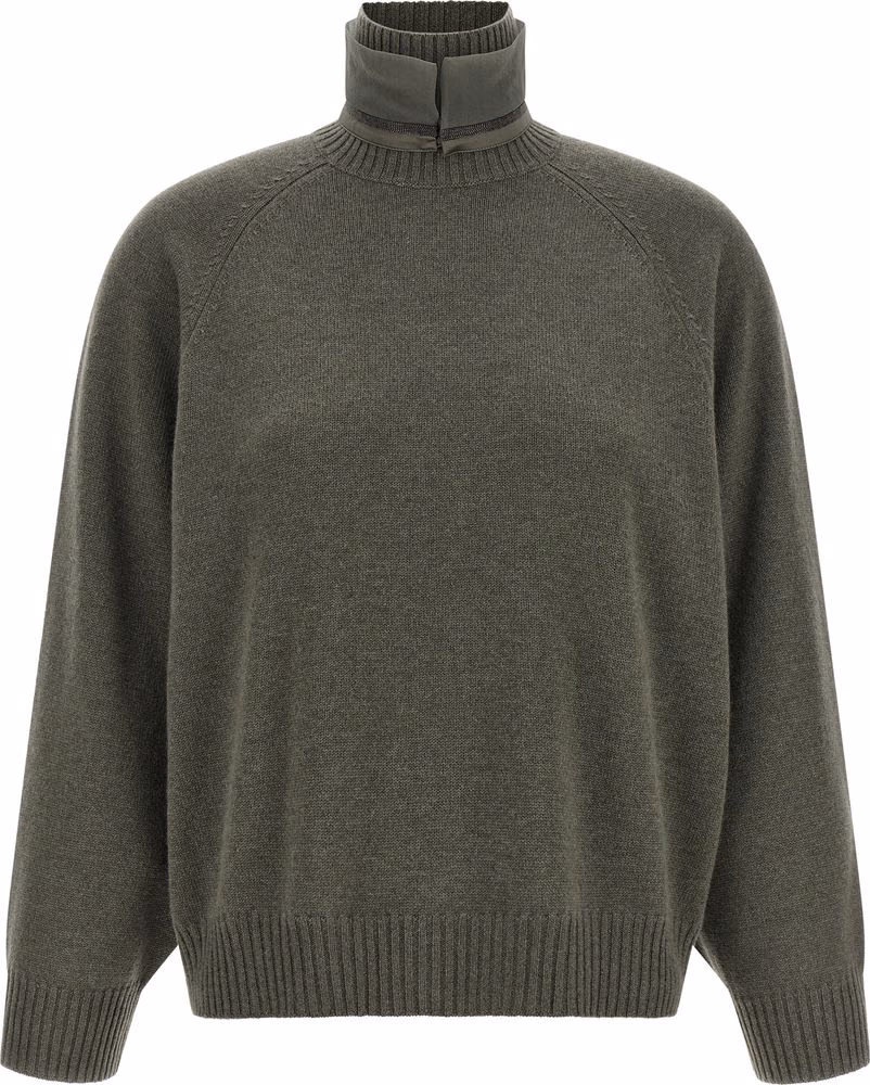 Bicolor Cashmere Cardigan