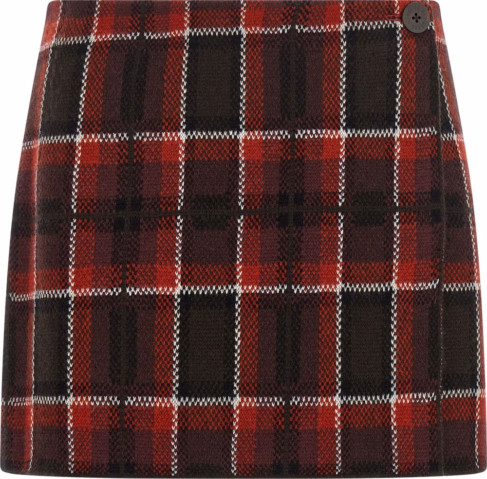 Red Wool Long Skirt