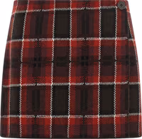 Red Wool Long Skirt 1