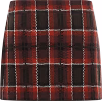 Red Wool Long Skirt 2