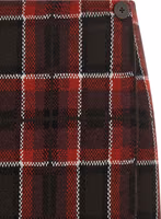 Red Wool Long Skirt 3