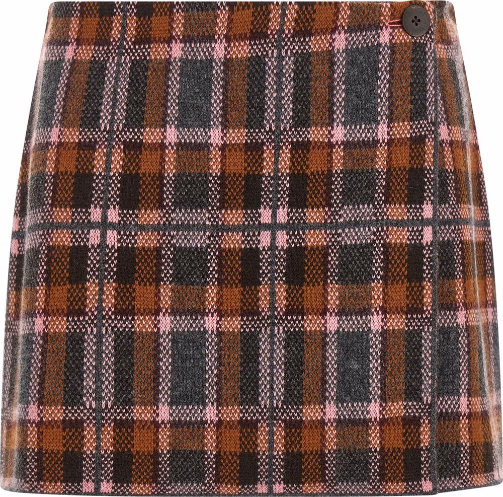 Brown Wool Long Skirt