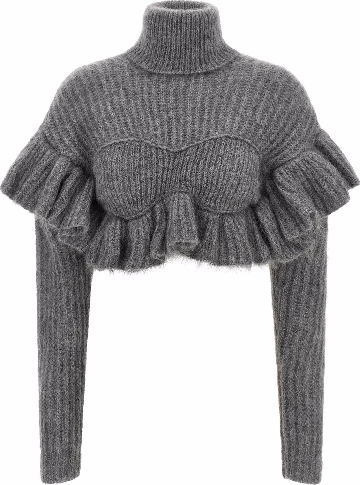 Gray Mohair Cardigan