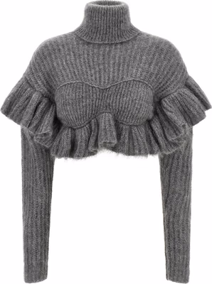 Gray Mohair Cardigan