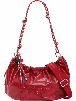 Red Polyester Handbag