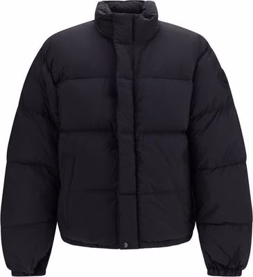 Black Polyester Full-Length Jacket