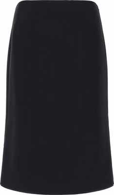 Black Wool Midi Skirt