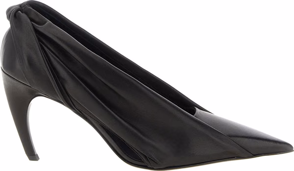 Black Calfskin High Heel Pumps