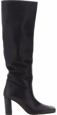 Black Calfskin Over The Knee